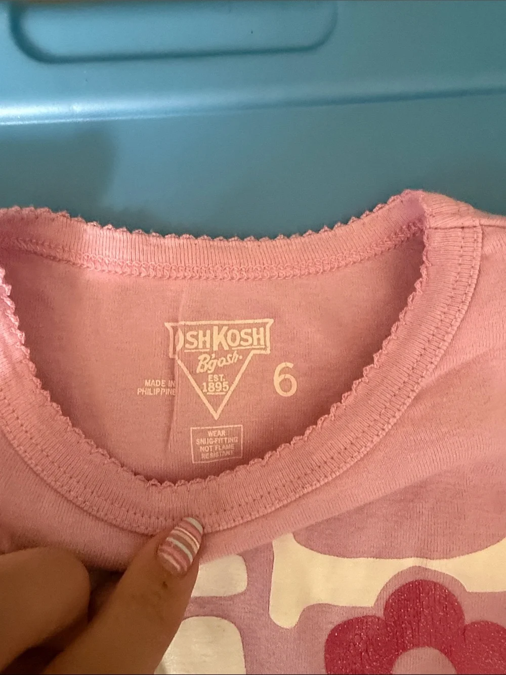 OshKosh B'gosh Pink Skeleton Pajama Set with Flower Accent